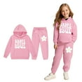 thumbnail image 1 of Kids Tracksuit Athletic Sweatsuits Sets 2PC Long Sleeve Letter Graphic Pullover Hoodie Sweatpants Winter Clothes 6-7 Years Old Boy Clothes, 1 of 7
