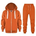 thumbnail image 1 of Kids Tracksuit Athletic Sweatsuits Sets 2PC Long Sleeve Orange Zipper 5-6 Years Boys Clothes, 1 of 5