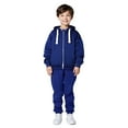 thumbnail image 1 of Kids Tracksuit Athletic Sweatsuits Sets 2PC Long Sleeve Zip up Blue Tracksuit Hoodie and Jogger Sweatpants Winter Clothes Boys Girls Athletic Clothes Sets 6-7 Years Kids Clothing, 1 of 7