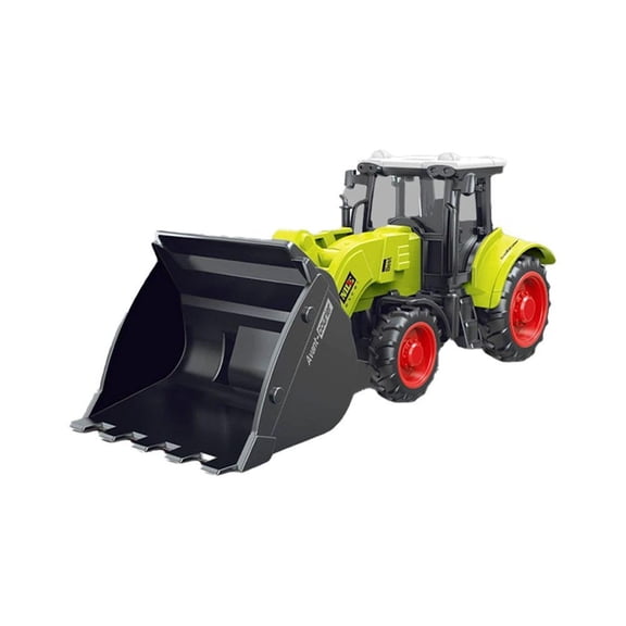 Kids Tractor Toy with Flare Box Wagon, Push and Go Farm Vehicle Model, Detachable Parts, 9.5in