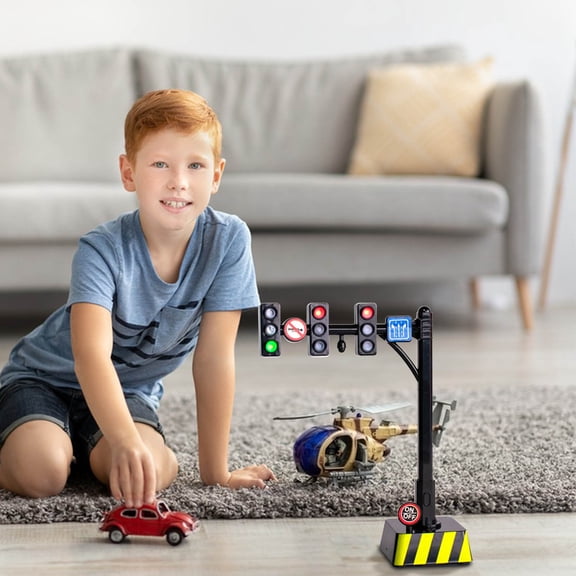 Kids Traffic Light Toy, Intelligent Early Education Predictor with Sound Light and Classic Style, Model Toy for Child, Learning, Play, Home, Gift, Development, Black 20*16.3cm