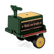 Kids Train Carriage W/ Storage Box, Secure Handlebar, Single Seater fit-in TOKTOO 12V Powered Ride on Train-Green