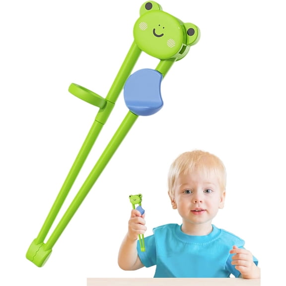 Kids Training Chopsticks Children's Learning Chopsticks with Animal Toppers Helper Grip for Toddlers Beginners Easy to Use Reusable