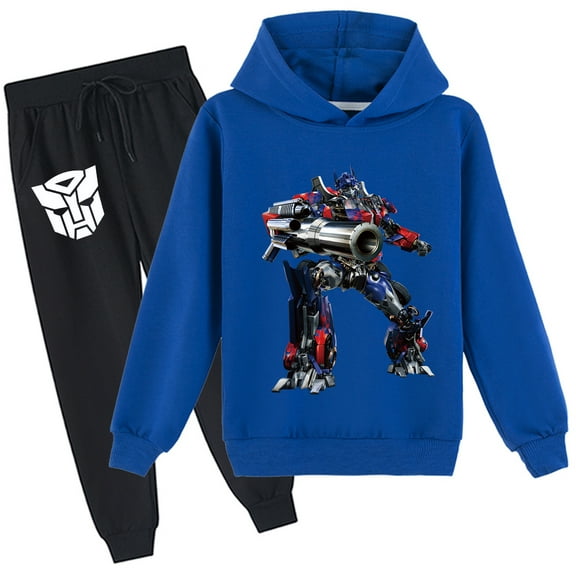 Kids Transformers Hoodie Pullover with Sweatpants Long Sleeve Hooded Sweatshirt Outfits for Boys Girls