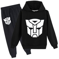 Kids Transformers Pullover Hoodie and Sweatpants Long Sleeve Tops Hooded Sweatshirt Outfits for Boys Girls