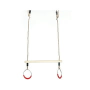 Kids Trapeze Swing Bar with Rings with Hanging Ropes