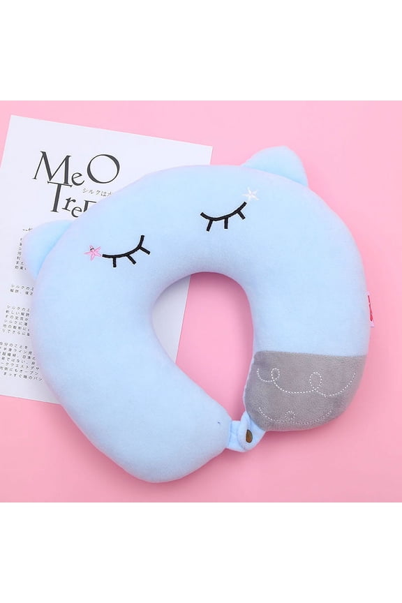 Kids Travel Pillow for Airplane Car Seat Cute Animal Neck Pillow Comortable U Shaped Head Chin Support Pillow Travel Essentials for Toddlers Adults Road Trip