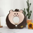 thumbnail image 1 of Kids Travel Pillow for Airplane, Road Trip, Car Seat - Neck, Chin Supporting - Memory Foam Insert and Cute Animal Plush Cover - Gift for Boys, Girls, 1 of 6