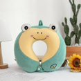 thumbnail image 1 of Kids Travel Pillow for Airplane, Road Trip, Car Seat - Neck, Chin Supporting - Memory Foam Insert and Cute Animal Plush Cover - Gift for Boys, Girls, 1 of 7