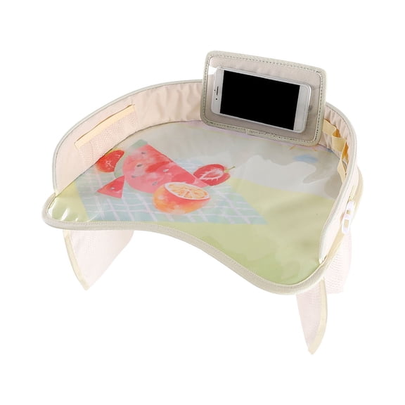 Kids Travel Tray , Car Seat Lap for Food & Play Activity, Carseat Table Trays for Toddler, Kid Activity Desk for Air Travel, No-Drop Tablet Holder & Borders