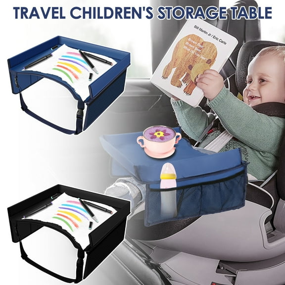 Kids Travel Tray Foldable Kid Car Tray for Toddler Car Seat Travel Tray for Airplane Toddler Car Seat Lap Tray Carseat Table Tray for Kids Travel Activities