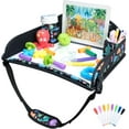 thumbnail image 1 of Kids Travel Tray for Toddler Car Seat, Travel Tray for Airplane, Toddler Car Seat Lap Tray, Carseat Table Tray for Kids Travel Activities (Dinosaur), 1 of 7