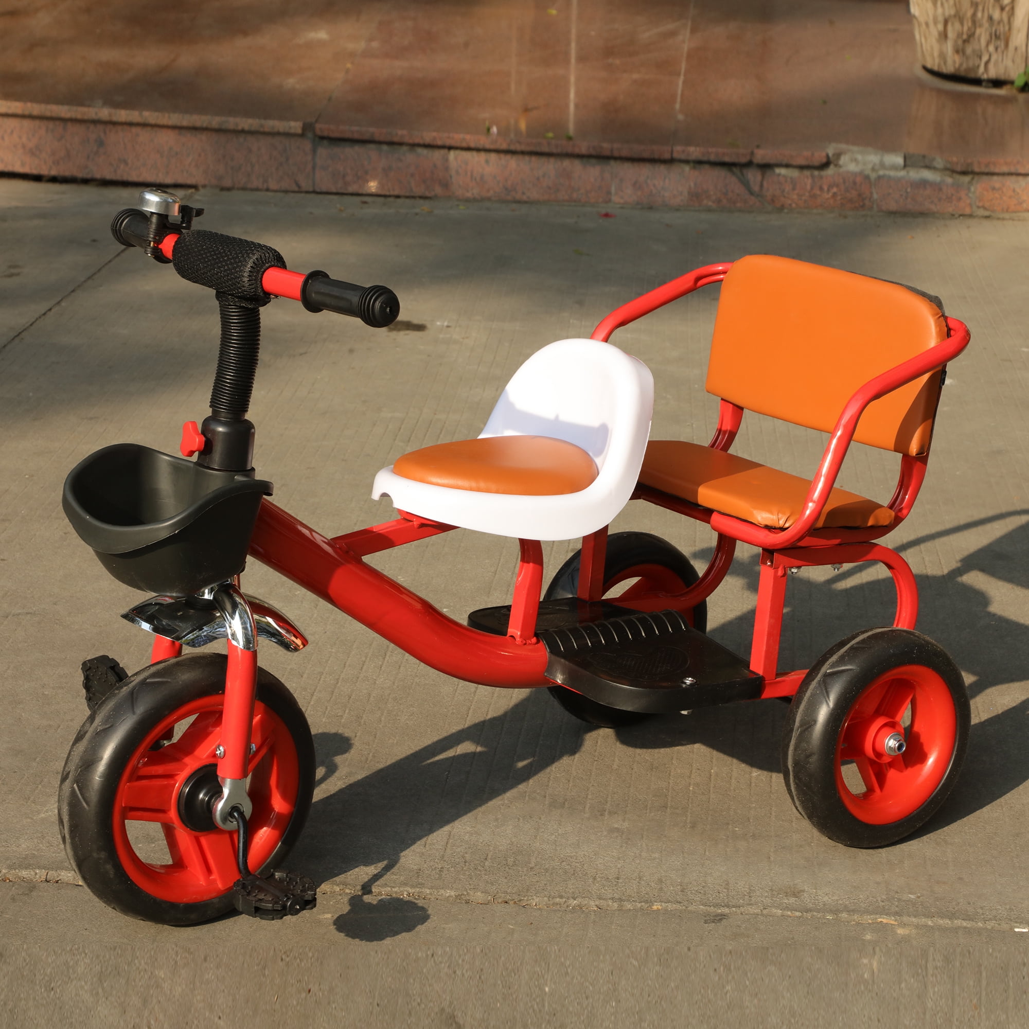 Kids Tricycle Trike with Passenger Seat Outdoor Picnic for Ages 3 ...