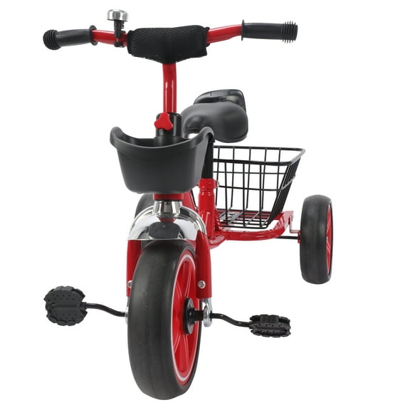 Kids Tricycle for 2-5 Years Old, Baby Toddler Pedal Bike with Basket, Adjustable Stroller Trike