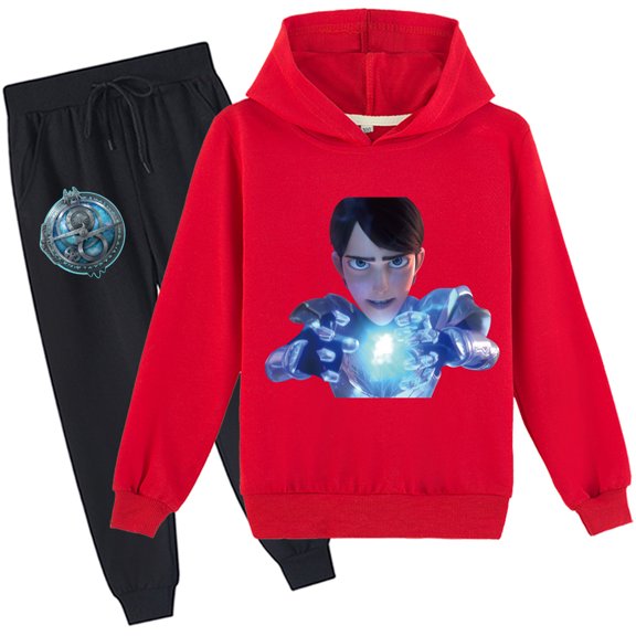 Kids Trollhunters Hoodie Pullover with Sweatpants Long Sleeve Hooded Sweatshirt Outfits for Boys Girls