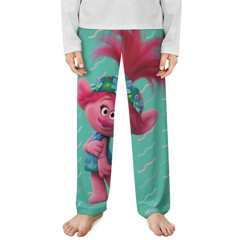 Kids Trolls World Tour Pajamas Pant Comfortable Drawstring Lounge Pajama Pants