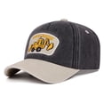 thumbnail image 1 of Kids' Truck Embroidery Baseball Cap, Washed Patchwork Sun Hat with Adjustable Back Strap, 2-3 Years Black 2 Years-3 Years, 1 of 9
