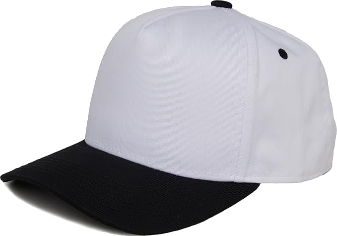 Kids Trucker Hat Baseball Cap - Two Tone Vintage Baby Baseball Cap, Infant Baseball Hat, Toddler Snapback Hat - Black/White (X-Small - 0-12 Months)