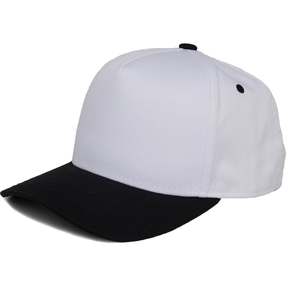 Kids Trucker Hat Baseball Cap - Two Tone Vintage Baby Baseball Cap, Infant Baseball Hat, Toddler Snapback Hat - Black/White (X-Small - 0-12 Months)