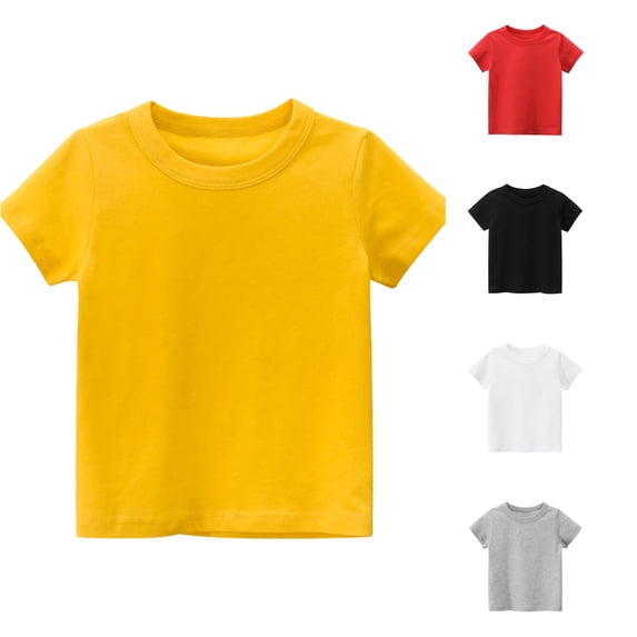 Kids Tshirts Boys Short Sleeve Shirt Round Neck Tops for Kids Boys Oversized Kids T Shirts for Boys 3-4 Years
