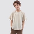 thumbnail image 1 of Kids Tshirts Comfortable Toddler Boy Short Sleeve Shirt Solid T Shirts Toddler Summer Tshirts 11-12 Years Tshirt Boys, 1 of 3