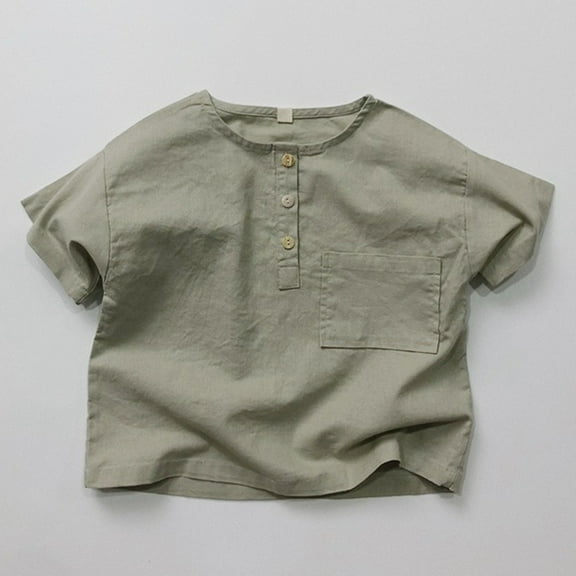 Kids Tshirts Soft Boys Short Sleeve T Shirts Solid Tees Boys Summer T-Shirts Toddler T Shirts 5-6 Years