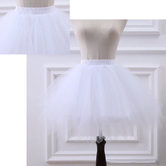 Kids Tulle Skirt Layered White Tutu Elastic Waist Ballet Dance Dress Princess Skirt Summer Princess Party Dress 2-12 Years
