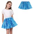 thumbnail image 1 of Kids Tulle Skirt Layers Blue Tutu Sparkly Sequin Skirt Elastic Waist Tutu Ballet Skirts Birthday Dresses 9-10 Years, 1 of 3