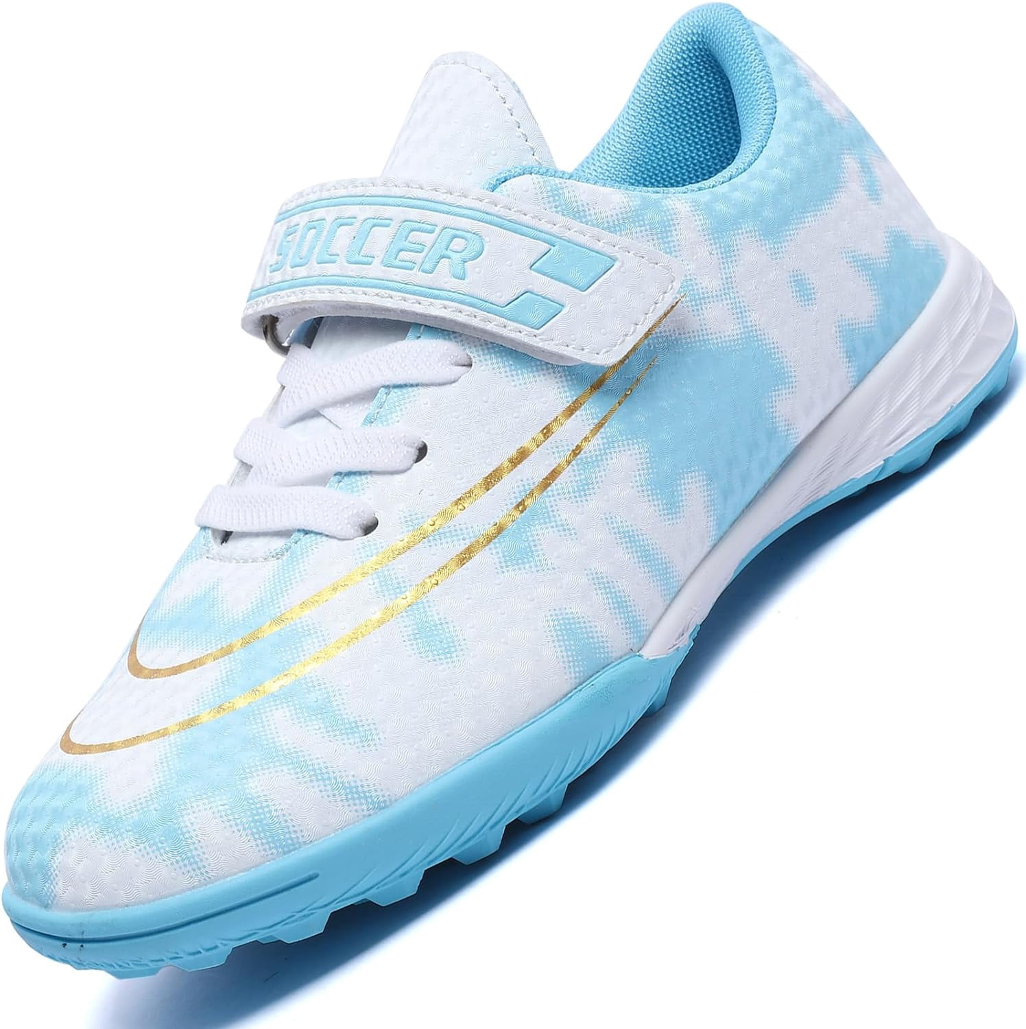 Kids Turf Soccer Shoes Boys Girls Youth Football Shoes Athletic Outdoor/Indoor Soccer Shoes Cleats (Toddler/Little Kid/Big Kid)
