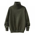 thumbnail image 1 of Kids Turtleneck, Comdrip Kids Winter Soft Warm Sweater Pullover Tops Turtleneck Cable Knit Sweater Kids Knit Sweater Green 150, 1 of 6