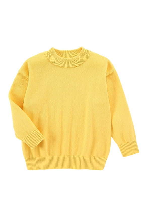 Kids Turtleneck Sweaters Pullover Kids Toddler Long Sleeve Lapel Sweater Cotton Boys and Girls 3-10 Years Fall Baby Boy Clothes 6-9 Months