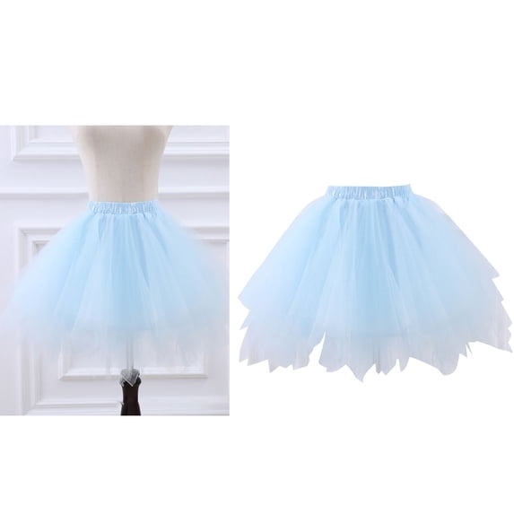 Kids Tutu Skirt Layered Blue Tutu Elastic Waist Ballet Dance Tutu Dress Girls Party Dress 2-12 Years