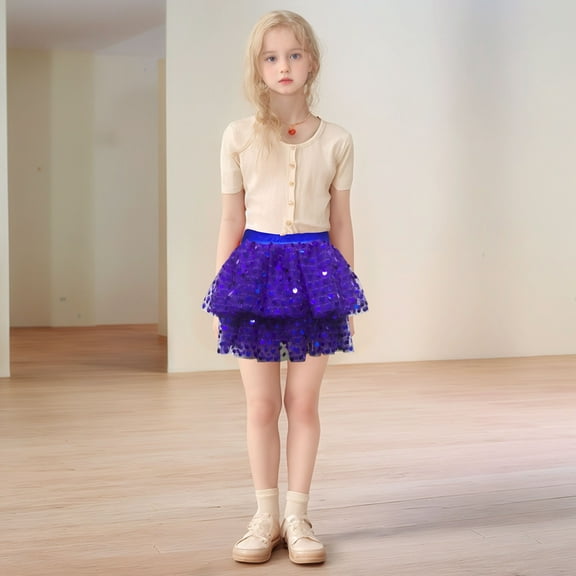 Kids Tutu for Girls Blue Tutu Tulle Fluffy Ballet Tutu Skirt Birthday Skirt for Girls Dress up Clothes for Girls 2-8 Years Girls Mardi Gras