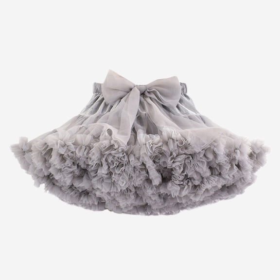 Kids Tutu for Girls Grey Tutu Girl Tutu Skirt Birthday Dress Ballerina Dress up for Girls 4-6 Years Mardi Gras