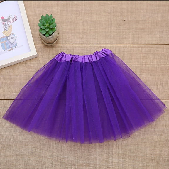Kids Tutu for Girls Purple Skirt Girl Skirts Birthday Skirt Dress up Clothes for Girls 2-8 Years Girls Mardi Gras