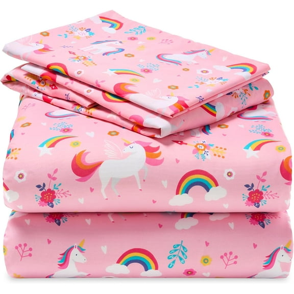 Kids Twin Sheet Set Astronaut - 3 Piece Soft Microfiber Bed Sheets - Deep Pocket Wrinkle Free, Cozy Toddler Bedding Set, Fade Resistant Breathable for Boys Girls Teens