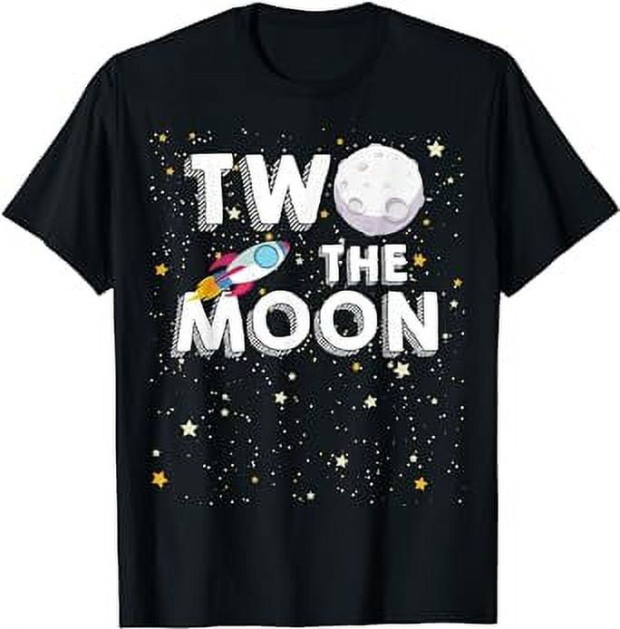 Kids Two The Moon Shirt Toddler 2nd Birthday Gift For 2 Year Old T-Shirt