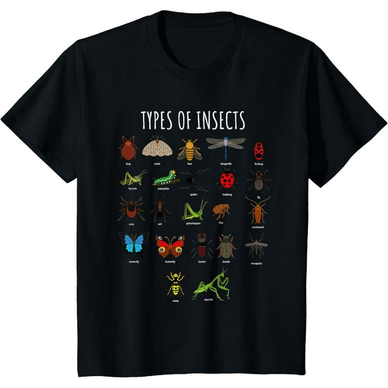 Kids Bug Shirt - Bug Identification Types Of Insects Tee Kids Bug Shirt - Bug Identification Types Of Insects Tee
