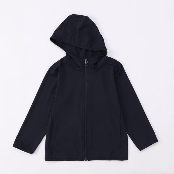 Kids UPF 50  Athletic Sun Protection Jacket Zip Up Long Sleeve Hoodie Fishing Running Outdoor for Toddler Boys Girls 4-5 Years