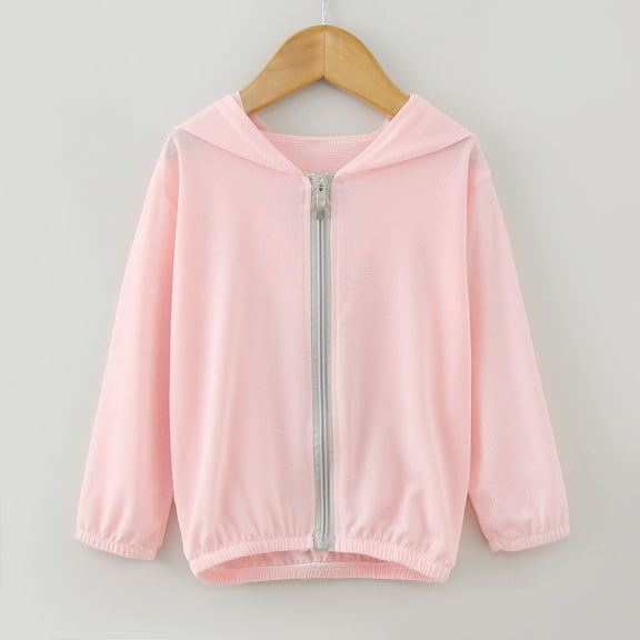 Boys UPF 50+ Rash Guard Toddler Zipper Swim Shirts Full Zip Long Sleeve Hoodie Baby Hooded Poncho for Girls 12-18 Months