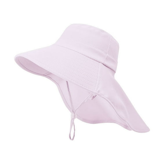 Kids UPF 50+ Sun Wide Brim Fisherman Hat Adjustable Lightweight Breathable Outdoor Beach Pool Summer Wear