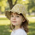 thumbnail image 1 of Kids UPF50+ Sun Hat With Neck Flap Adjustable Chin Strap Fisherman Cap for 1-4 Years Toddler Beach Outdoor, 1 of 4