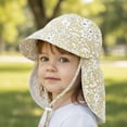 thumbnail image 1 of Kids UPF50+ Sun Hat With Neck Flap Adjustable Chin Strap Fisherman Cap for 1-4 Years Toddler Beach Outdoor, 1 of 4