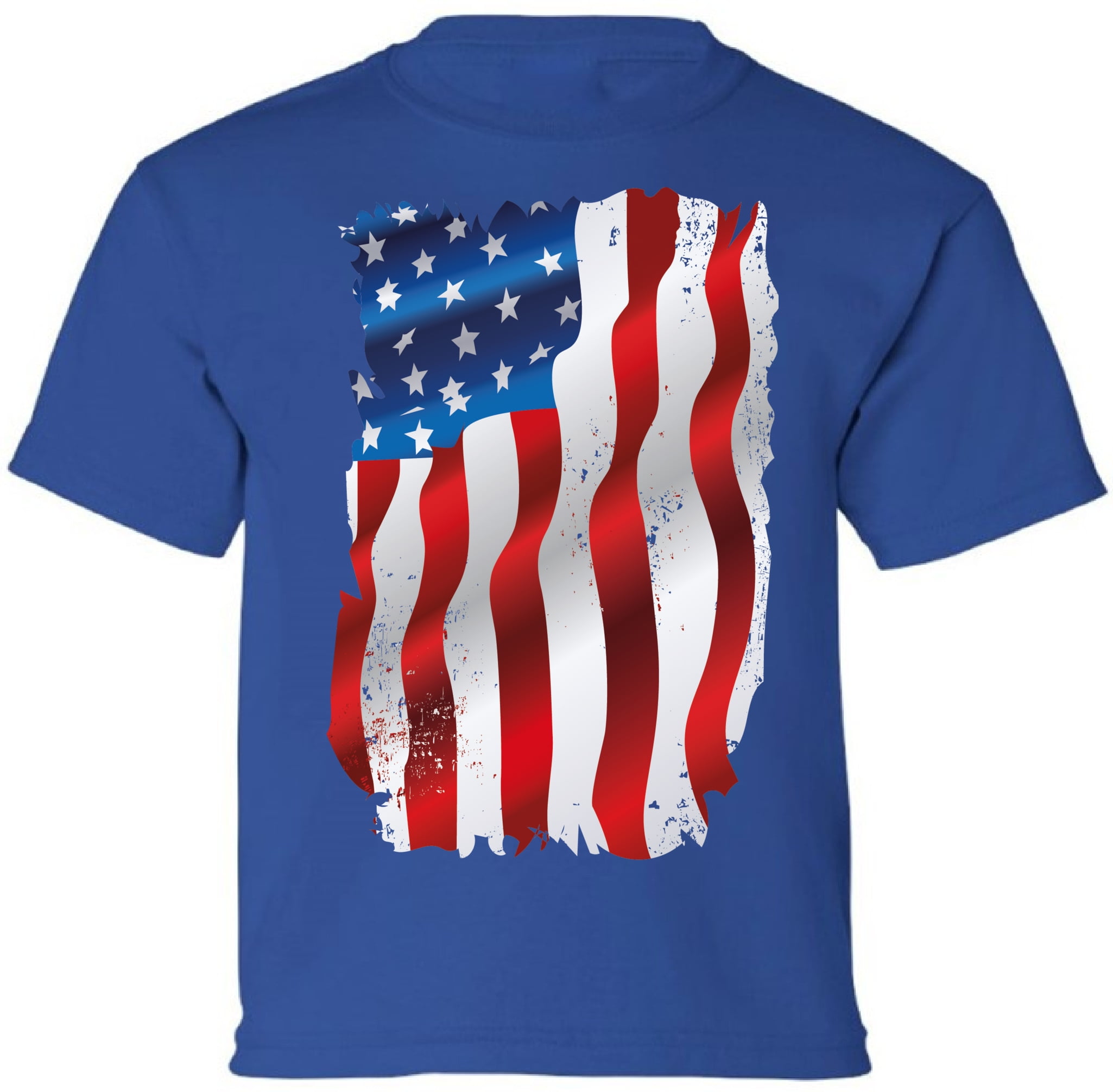 Kids USA Shirt - Youth American Flag 4th of July - Patriotic Graphic Tees for Boys Girls XS S M L XL