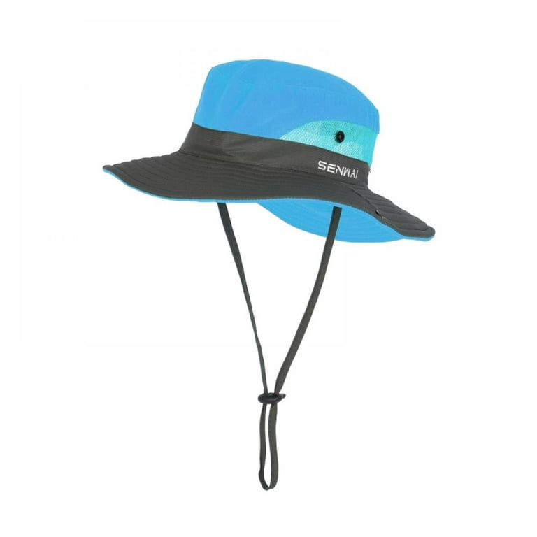 Kids UV Sun Hat with Ponytail Hole Bucket Cap for Boys Girls
