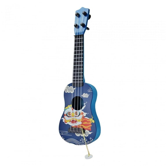 Kids Ukulele 4 String Mini Guitar Easy to Hold Musical Instrument Early Learning Ukulele Toy for Preschool Aged 3+ Learning Play Beginner Dancing Lion Pattern