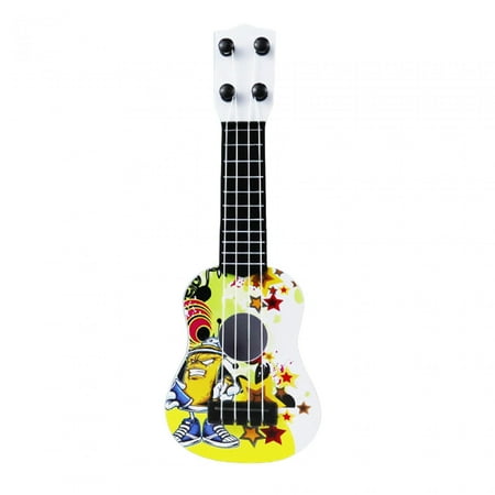 Kids Ukulele 4 String Mini Guitar Easy to Hold Musical Instrument Early Learning Ukulele Toy for Preschool Aged 3+ Learning Play Beginner Graffiti Pattern