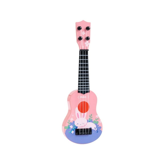 Kids Ukulele, Mini Guitar, Portable Nylon String Ukulele for Beginners with Tunable Pegs, Durable Lightweight Plastic Music Toy for Early Education and Travel