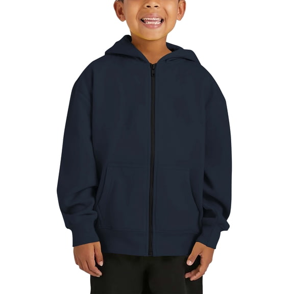 Kids Ultimate Heavyweight Zip Up Hoodie Jacket Sweatshirt Fleece Everyday Essentials Youth Junior S-2XL