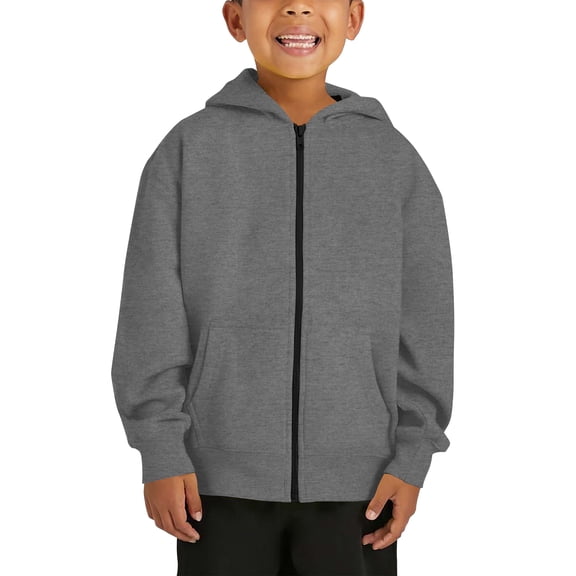 Kids Ultimate Heavyweight Zip Up Hoodie Jacket Sweatshirt Fleece Everyday Essentials Youth Junior S-2XL